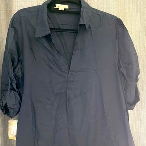 DKNY blue silk shirt